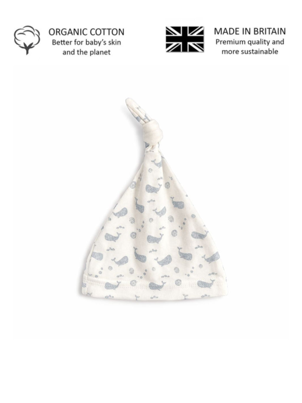 Preemie cotton hat Ocean Blue knotted benefits