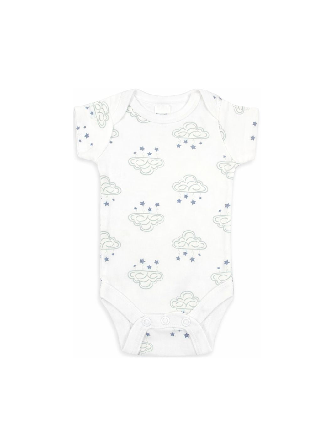 Preemie cotton vest Grey Cloud short sleeve flat lay front view