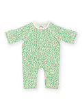Preemie organic cotton sleepsuit Dinky Ditsy front flat view