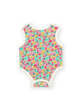 Preemie organic cotton vest Petal Potion front flat view