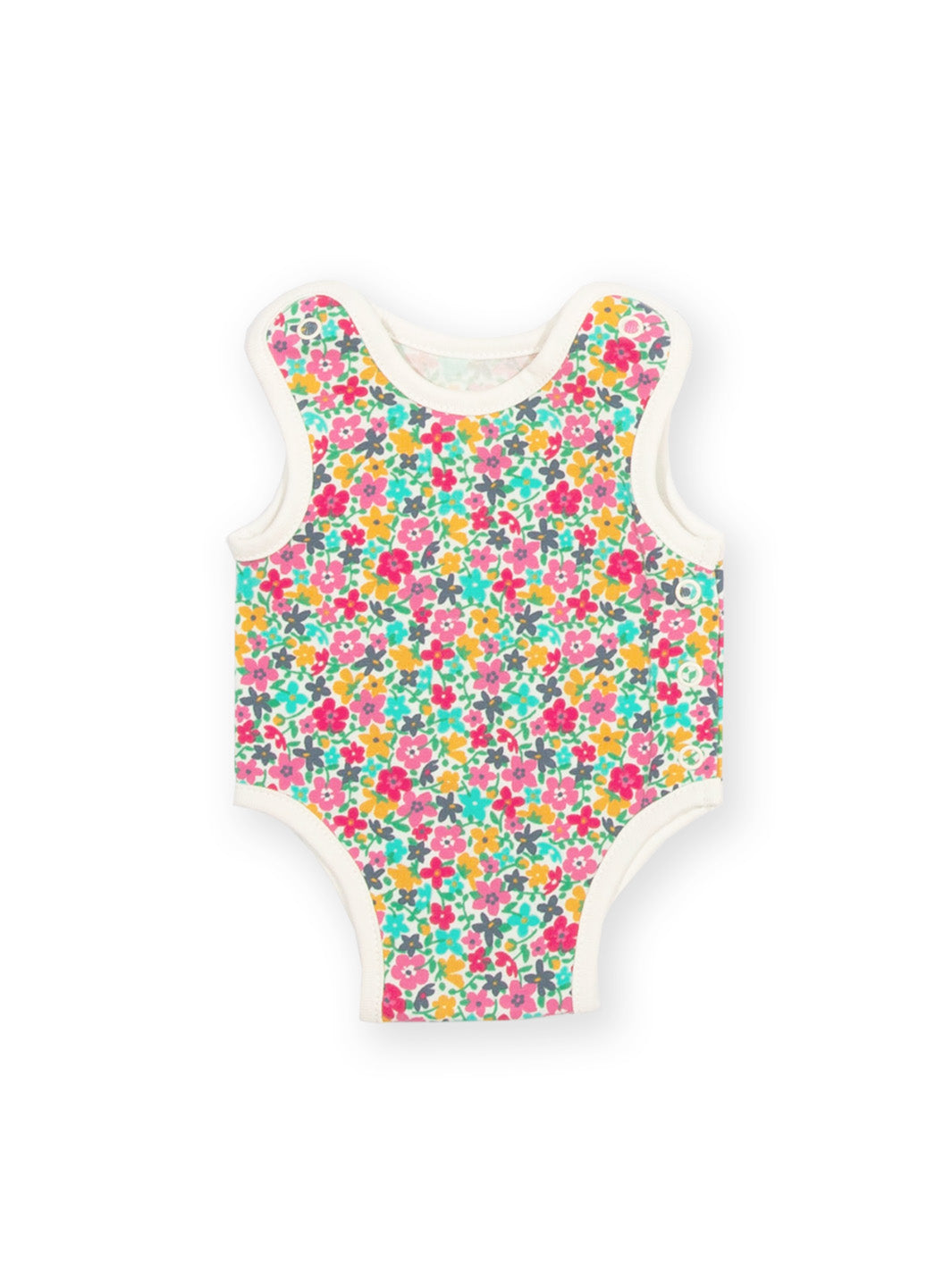 Preemie organic cotton vest Petal Potion rear flat view