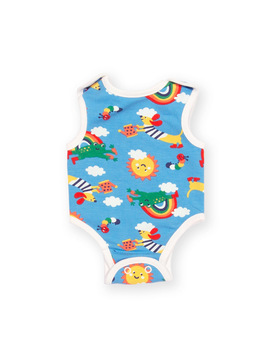 Preemie organic cotton vest Planet Pals front flat view