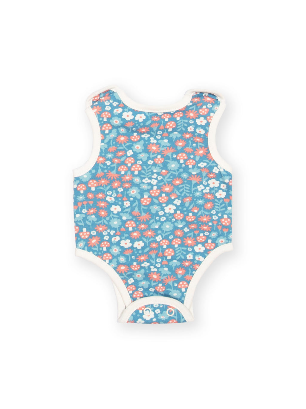 Preemie organic cotton vest Winter Woodland front flat view