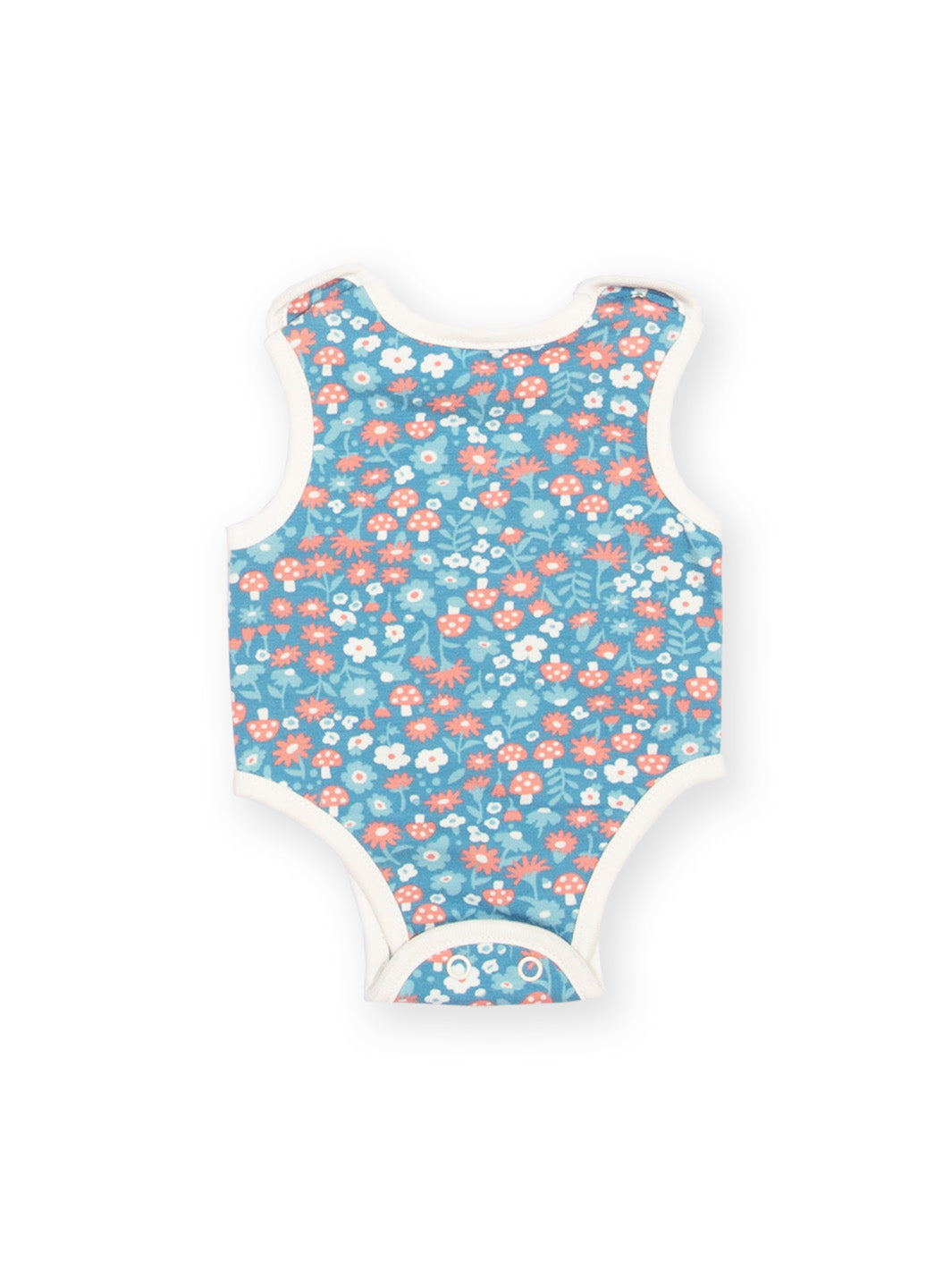 Preemie organic cotton vest Winter Woodland front flat view