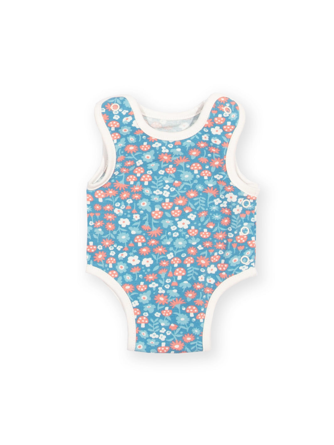 Preemie organic cotton vest Winter Woodland rear flat view